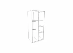 Kleerkast Vito Mira 95cm - decor - wit