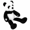 Knuffel Panda H35cm - stof - zwart/wit