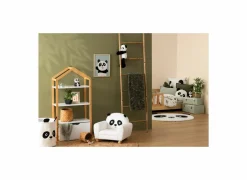 Knuffel Panda H35cm - stof - zwart/wit