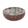 Kom Cocosbowl Ø14cm - kokos - wit & zwart