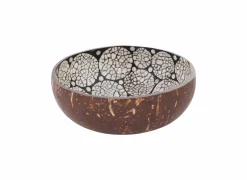 Kom Cocosbowl Ø14cm - kokos - wit & zwart