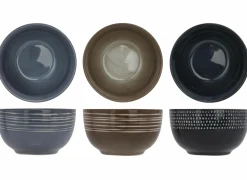 Kom Samos Ø14cm - keramiek - blauw & bruin