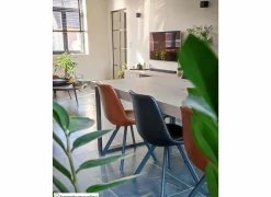 Kuipstoel Pokerface 47x57x83cm - natuurleder - zwart