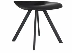 Kuipstoel Pokerface 47x57x83cm - natuurleder - zwart