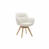 Kuipstoel Tristan 63x62,5x86,5cm - polyestervezel - beige