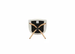 Kuipstoel Tristan 63x62,5x86,5cm - polyestervezel - beige