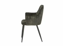 Kuipstoel 58,5x53x87,5cm - stof - mosgroen