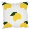 Kussen Citroenen 45x45cm - katoen - wit