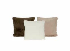 Kussen Duffie 60x60cm - imitatie konijnenvacht - bruin