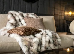 Kussen Halina 43x43cm - stof - coca mocha