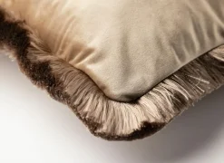 Kussen Jeanette 45x45cm - stof - bruin