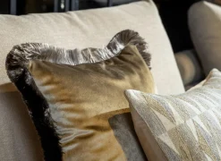 Kussen Jeanette 45x45cm - stof - bruin