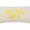 Kussen Mama Mia 50x25cm - katoen - geel
