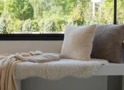 Kussen Pippa 45x45cm - flanel - ivoor