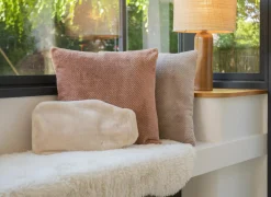 Kussen Pippa 45x45cm - flanel - taupe