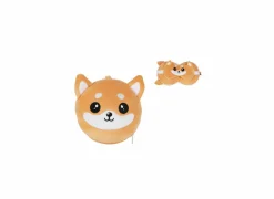 Kussen Shiba met slaapmasker - stof - geel