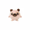 Kussen Squishy Pug Ø13cm - stof - beige