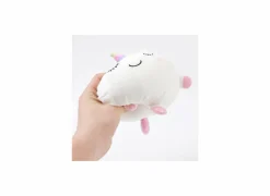 Kussen Squishy Unicorn Ø13cm - stof - wit