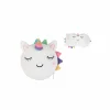 Kussen Unicorn met slaapmasker - stof - wit