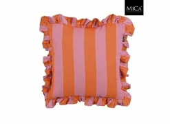 Kussen 45x45cm - katoen - roze & rood