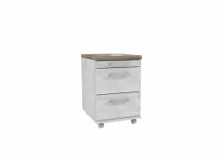 Ladeblok Duro 42x53x61cm - meubelplaat - pine white & antique oak met slot