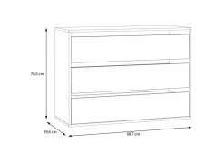 Ladekast Forte 98,7x40x71cm - decor - grijs