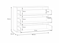 Ladekast Forte 98,7x40x71cm - decor - grijs