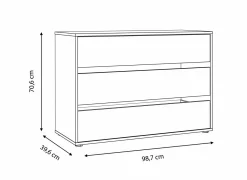 Ladekast Forte 98,7x40x71cm - decor - grijs