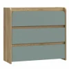 Ladekast Hoa 105x41x94cm - decor - mauvella eik & groen