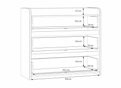 Ladekast Hoa 105x41x94cm - decor - mauvella eik & groen