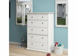 Ladekast Paris 96x49x140cm - decor - wit