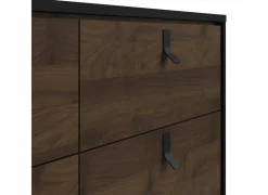 Ladekast Ry 151x41x95cm - decor - mat zwart/okkernoot