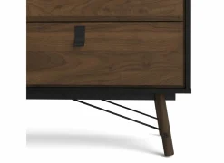 Ladekast Ry 151x41x95cm - decor - mat zwart/okkernoot