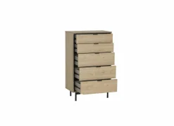 Ladekast Token 73x39,6x118,6cm - melamine - eik