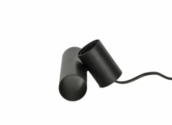 Lampenvoet E27 - metaal - zwart