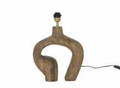 Lampenvoet E27 H30cm - hout - naturel