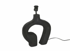 Lampenvoet E27 H35cm - hout - zwart