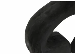 Lampenvoet E27 H35cm - hout - zwart