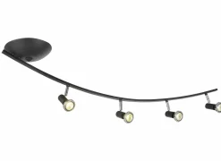 LED spot met 4 spots 5W GU10 chroom zwart