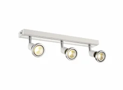 LED spot met 3 spots 5W GU10 chroom wit