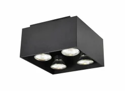 LED spot met 4 spots 5W GU10 zwart