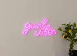 Ledlamp Neon Good Vibes 40,5x20cm - kunststof - roze