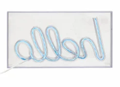 Ledlamp Neon Hello 23x15,5cm - kunststof - blauw