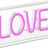 Ledlamp Neon Love 23x12,5cm - kunststof - roze