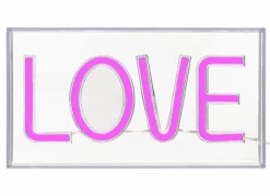 Ledlamp Neon Love 23x12,5cm - kunststof - roze