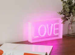 Ledlamp Neon Love 23x12,5cm - kunststof - roze