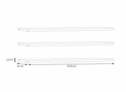 Legplank 107,8cm set van 3