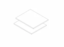 Legplank Holmes 58x46,5cm MDF en eik fineer naturel, set van 2