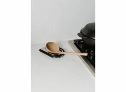 Lepelhouder Laydle  14x10cm - metaal & kunststof - nikkel/zwart