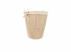 Linnenmand Muna Ø43x51cm - katoenkoord - naturel